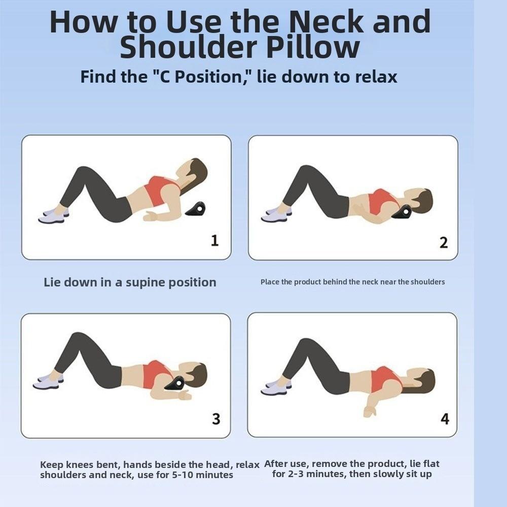 U-Shaped Contour Cervical Massage Pillow Acupressure Design Chiropractic Pillow Relaxation Use