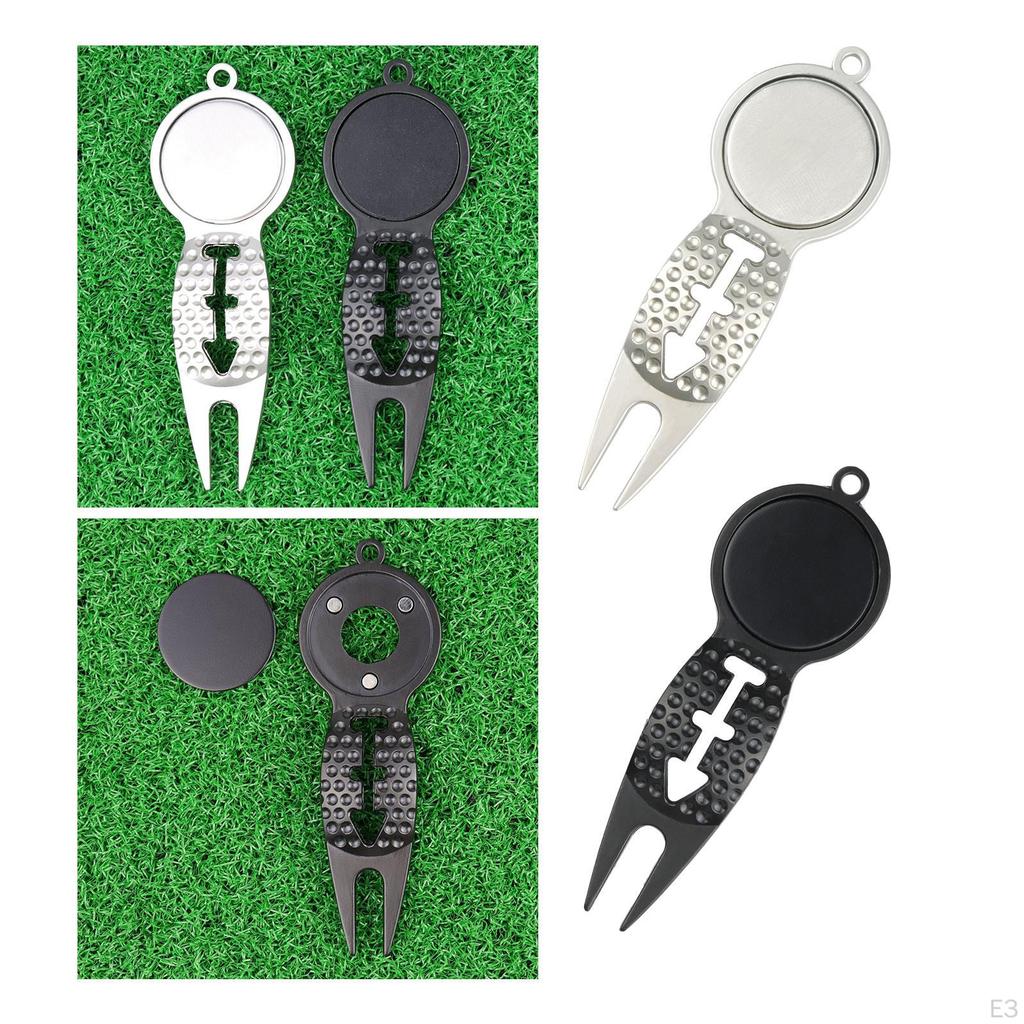 Golf Divot Repair Tool Gift for Men Women Durable Fork Green