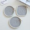 12cm*12cm Cotton Rope Heat Resistant Woven Coasters Handmade Multiple Colors Creative Coffee Cup Pad Chic Accessories