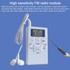 102 Mini Radio Stereo FM Radio Receiver With Earphones LCD Display Portable Pocket Speaker for the Aged Radio Receiver