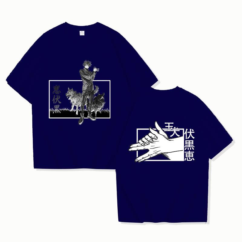 New Anime Fushiguro Megumi Print T Shirt Women Men Short Sleeve Tops Tees Summer Fashion Loose Casual Tees