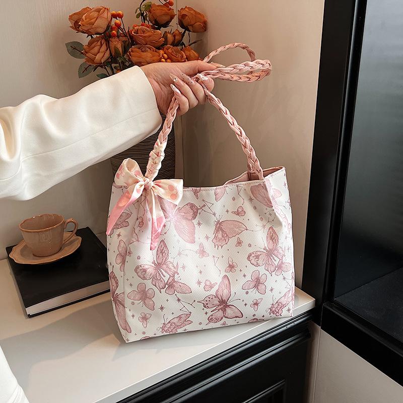 

Yogodlns Досуг Большая вместимость Новая летняя сумка через плечо Бабочка Студентка Сумка-тоут Трендовая модная сумка