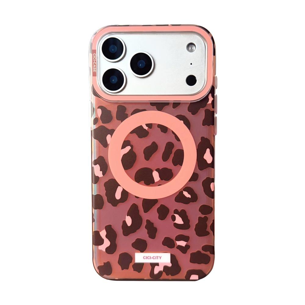 

Fashion Leopard Print for Magsafe Phone Case For iPhone 17 ProMax 16 15 Pro Max 14 13 17 Air Magnetic Electroplated TPU Cover iPhone 13