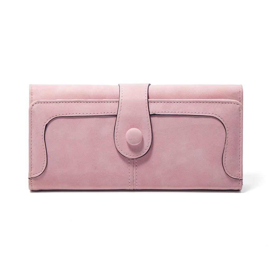Women's Matte Long Zipper Wallet: Large Capacity Money Clip & Phone Bag with Card Holder
