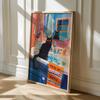 Poster Decorazione Bagno Massimalista Pittura su Tela Gatto Trendy Stampa Dopamina Estetica Kitsch Quadri per Decorazione Casa