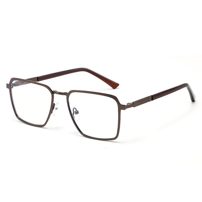 Luxury-light Metal Texture Double-bar Frame Glasses - Anti-blue Light - Versatile For Daily Commuting6002