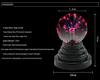 Creative USB 3-inch Electrostatic Ion Lightning Ball Night Lamp Atmosphere Light