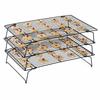 Dry Cooler 3 Layer Cake Cooling Rack Non Stick Foldable Baking Tray Oven Safe Stackable Cookie Holder Barbecue