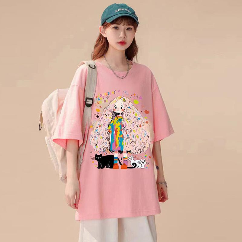 VEZFAA Damenmode Casual Sommer Frühling Kurzarm O-Ausschnitt Blusen & Hemden