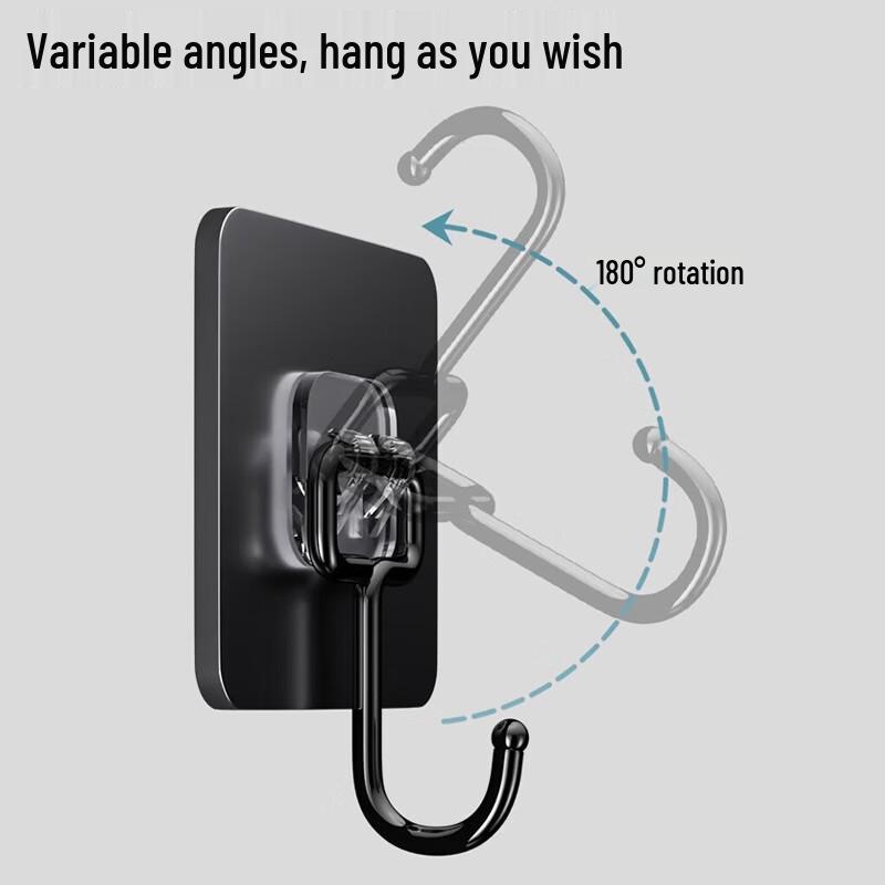 Heavy-Duty Adhesive No-Drill Wall Hooks