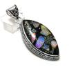 Natural Ethiopian Opal Gemstone 925 Sterling Silver Jewelry Pendant 2.44" ETC-14406