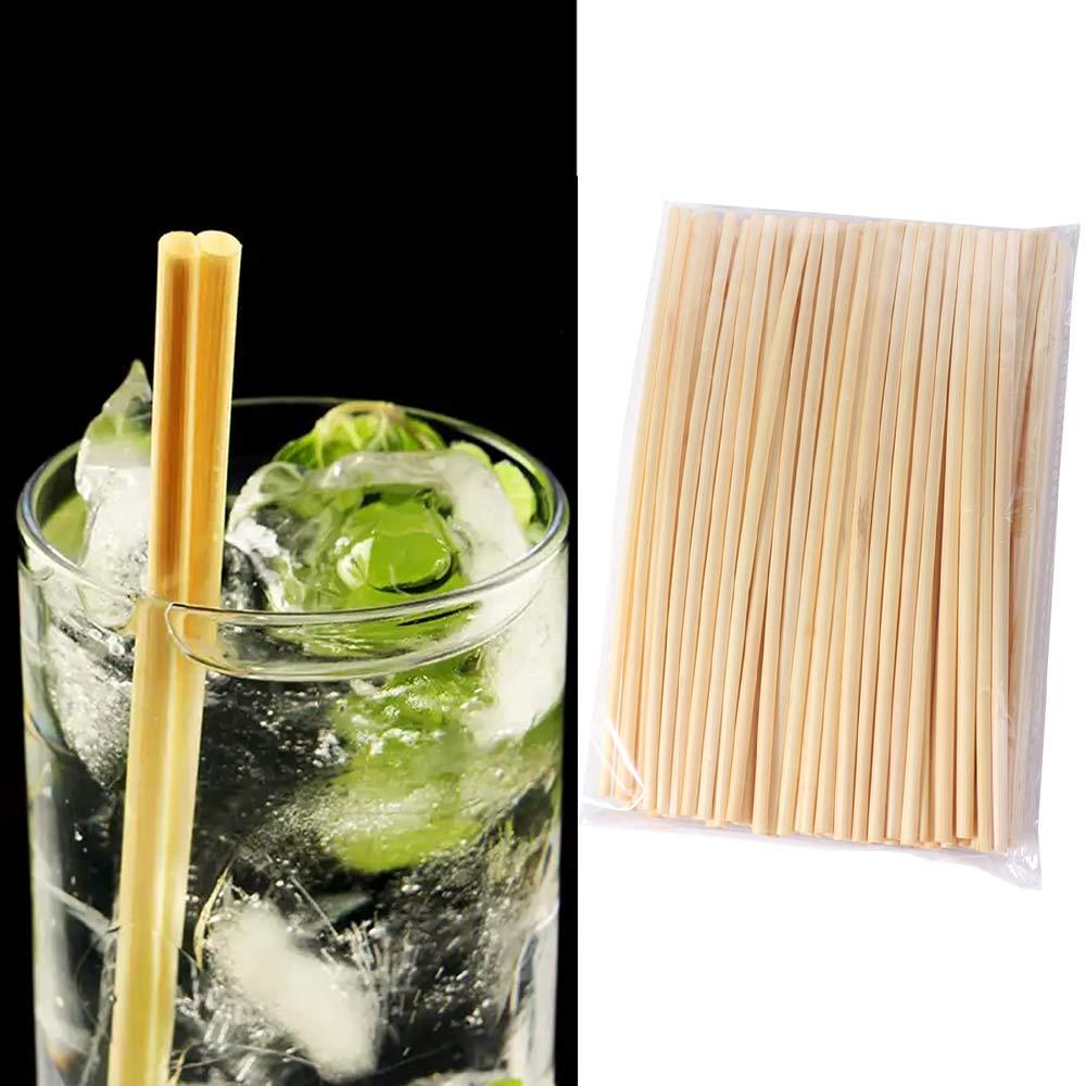 100Pcs Eco-Friendly Wheat Drinking Straws 20cm Degradable Straws Environmentally Straws  Drinkware