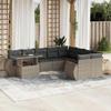 VidaXL Garden Lounge Set with Cushions 10 Pcs Light Grey Wicker 3268772