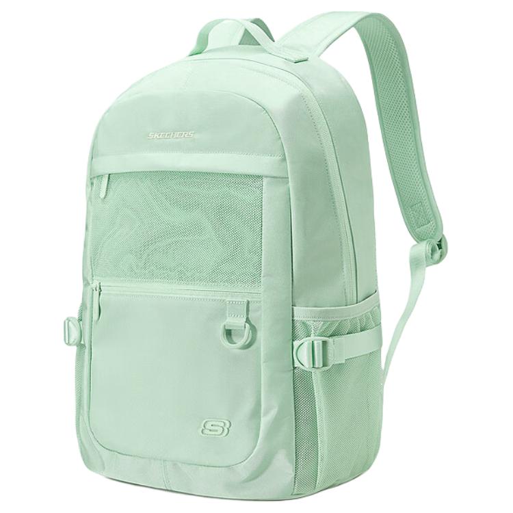 Skechers Casual Versatile Fabric Backpack Large Unisex Backpack Light-Water-Green L124U071-01XB Light Aqua Green,Large