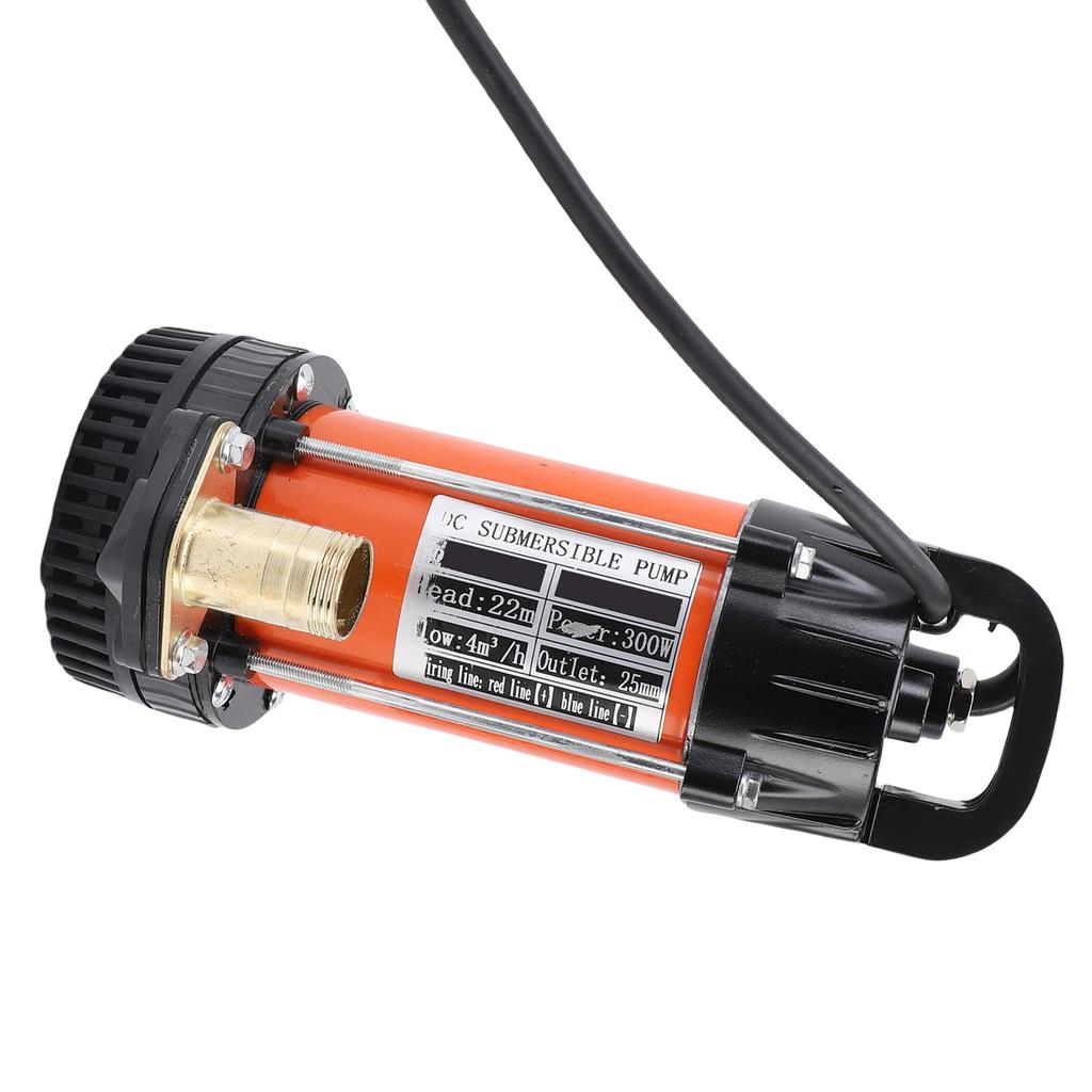300W Submersible Pump Stainless Steel Electric Water Pump with 2.5M Cable 4m³ H Flow Rate 22m Lift Brushless Copper