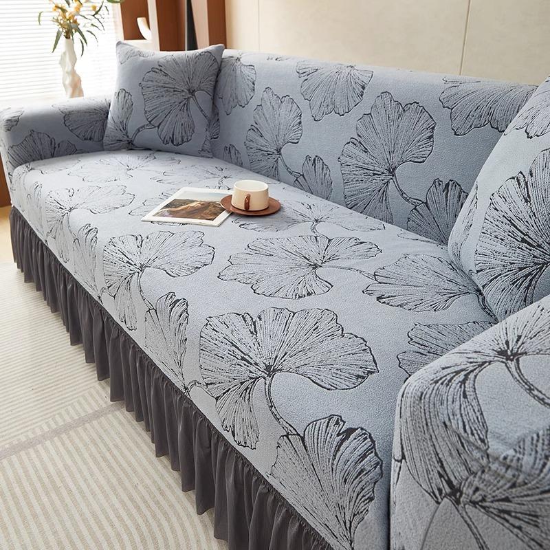 All inclusive Three and Four Seat Straight Row New Four Season Universal Thickened Elastic Chaise Longue Sofa Cover Cover