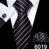Designer Blue Ties for Men 10 Styles Necktie Pocket Square Cufflinks Set Wedding Dating Party