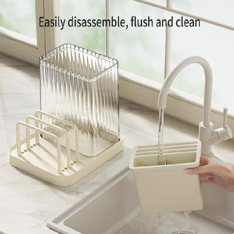 Multi Use Cutter and Board Holder Versatile Cutlery Storage Stand with Built In Utensil Holder for Modern Kitchens