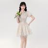 French Design Lace Dress Women's High-end Niche Bubble Sleeve Princess Dress