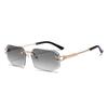 Trendy Rimless European-American Polygon Sunglasses for Men & Women