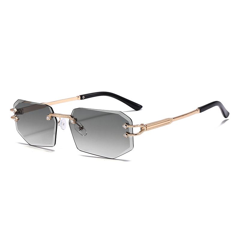 Trendy Rimless European-American Polygon Sunglasses for Men & Women