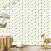 Crocodile wallpaper white, lime and light gray 50x1000