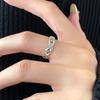 Adjustable Open Ring Women Men Vintage Scroll Leaf Motif Copper Band Retro Boho Chic Jewelry
