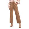 Spring Summer Women's Corduroy Straight Leg Pants, Solid Color Casual Versatile Long Trousers