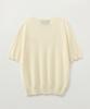 Seteo Lightweight Crew Neck Half Knit Cream