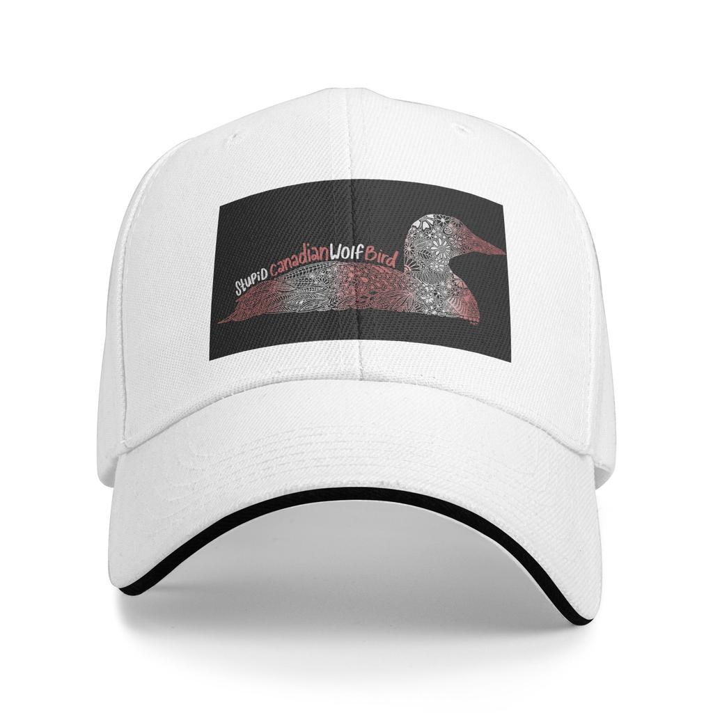 Spring Stupid Canadian Wolf Bird, Loon Lover, Canadian Wildlife Heated Rivalry Baseball Cap Sun Trucker Hat Unisex Snapback Cap