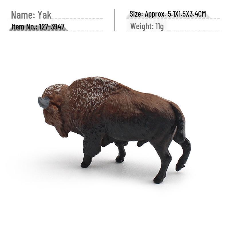 Wild Animal Simulation Set: Reindeer, Brown Bear, Antelope, Beaver, Squirrel, Gray Wolf - Children's Cognitive Ornament