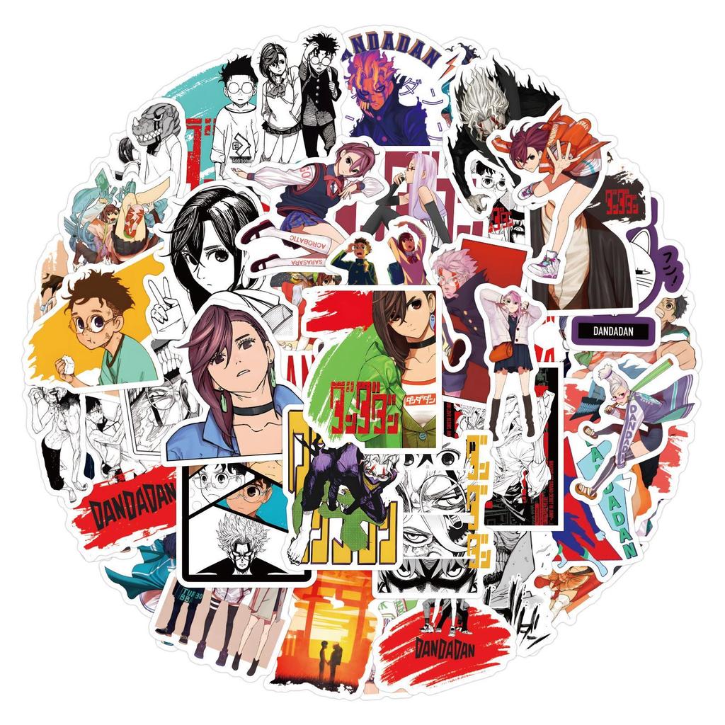 55-Piece DANDADAN Cartoon Graffiti Stickers - DIY Waterproof Decoration for Bags & Helmets
