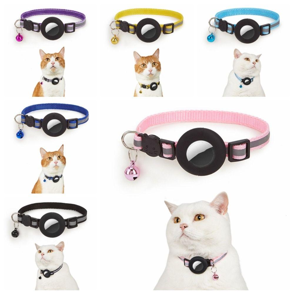 with Reflective Strip Pet Collar Adjustable Pet Tracker Accessories Cat Collar for AirTag