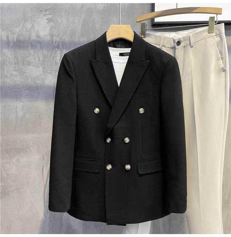 Sacou costum bărbați cu croială largă Primăvară & Toamnă 2022 - Top business formal la modă în stil coreean