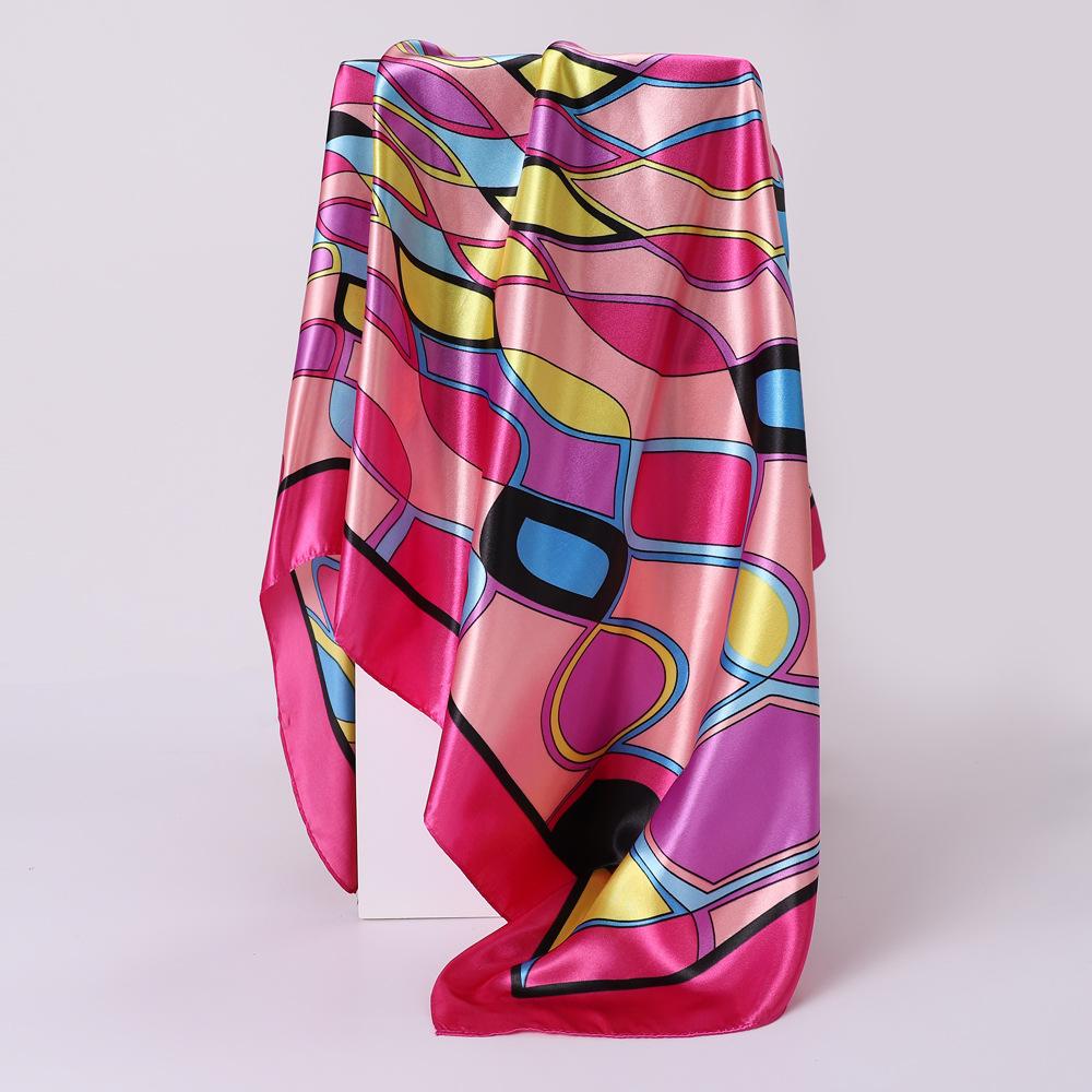 Wysokiej jakości luksusowe jedwabne szale z pałąkiem na głowę szaliki szalik dla kobiet łańcuszek jedwabny szal damski dekoracyjny szal