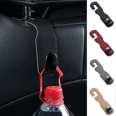 Car Seat Headrest Hook Leather HiddenBack Hanger Storage Holder Organizer Rear Rack For Purses Bags Car Interior Accessories