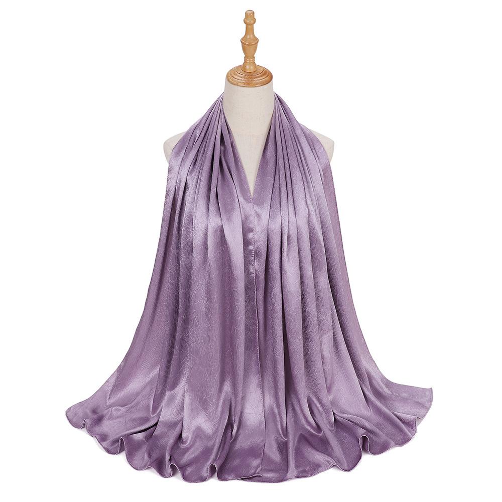 Malaysia's New Imitation Silk Smooth Satin Long Scarf Women's Shawl Head Scarves