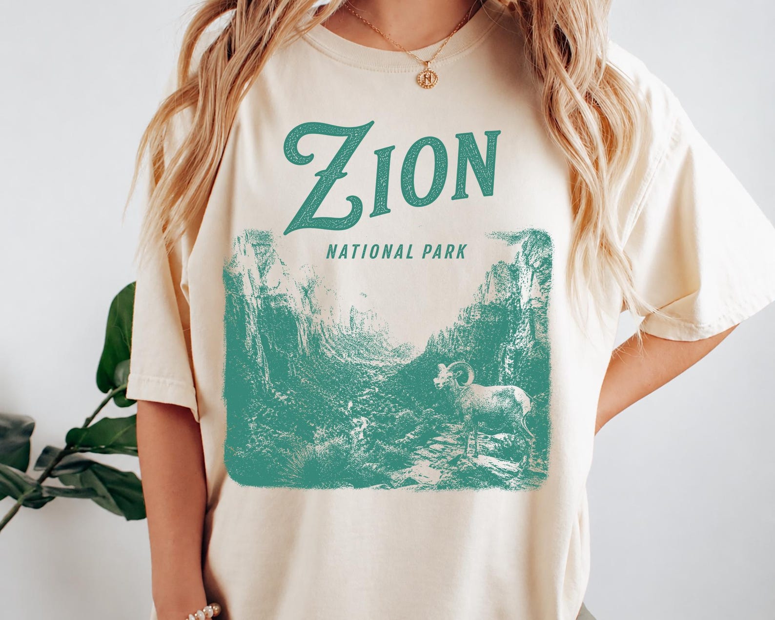 Zion National Park T-Shirt, Utah Canyon Landscape Tee, Comfort Colors Sandstone Cliffs XL