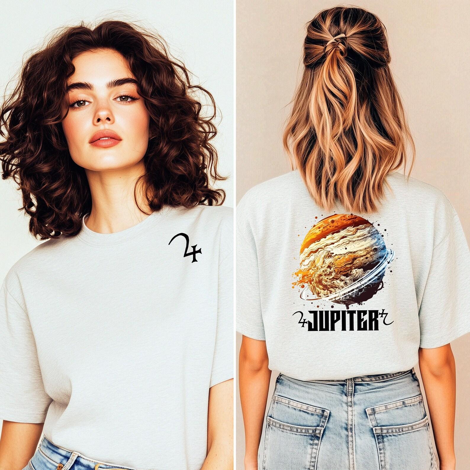 Jupiter Symbol Minimalist Space T-Shirt | Astrology Planet Galaxy Science S
