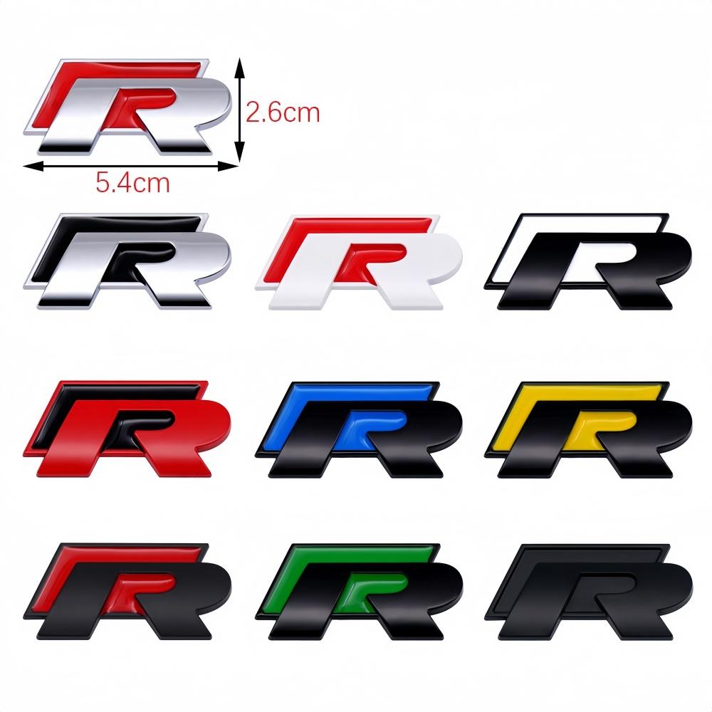 NEW For VWR Logo Metal Car Grille Emblem Rear Trunk Badge Stickers Polo Golf Jetta Beetle CC Tiguan Touran Passa Zd9