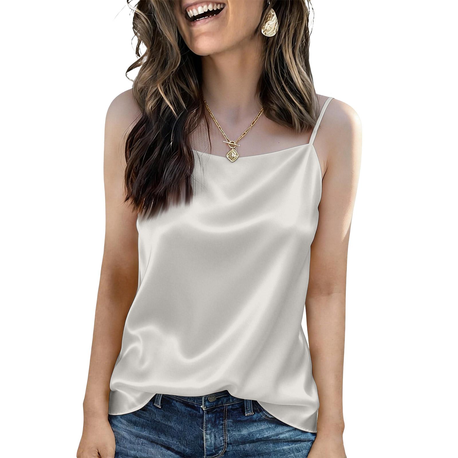 Fashionable Off-shoulder Silk Camisole For Women, Perfect For Summer Wear. XXL