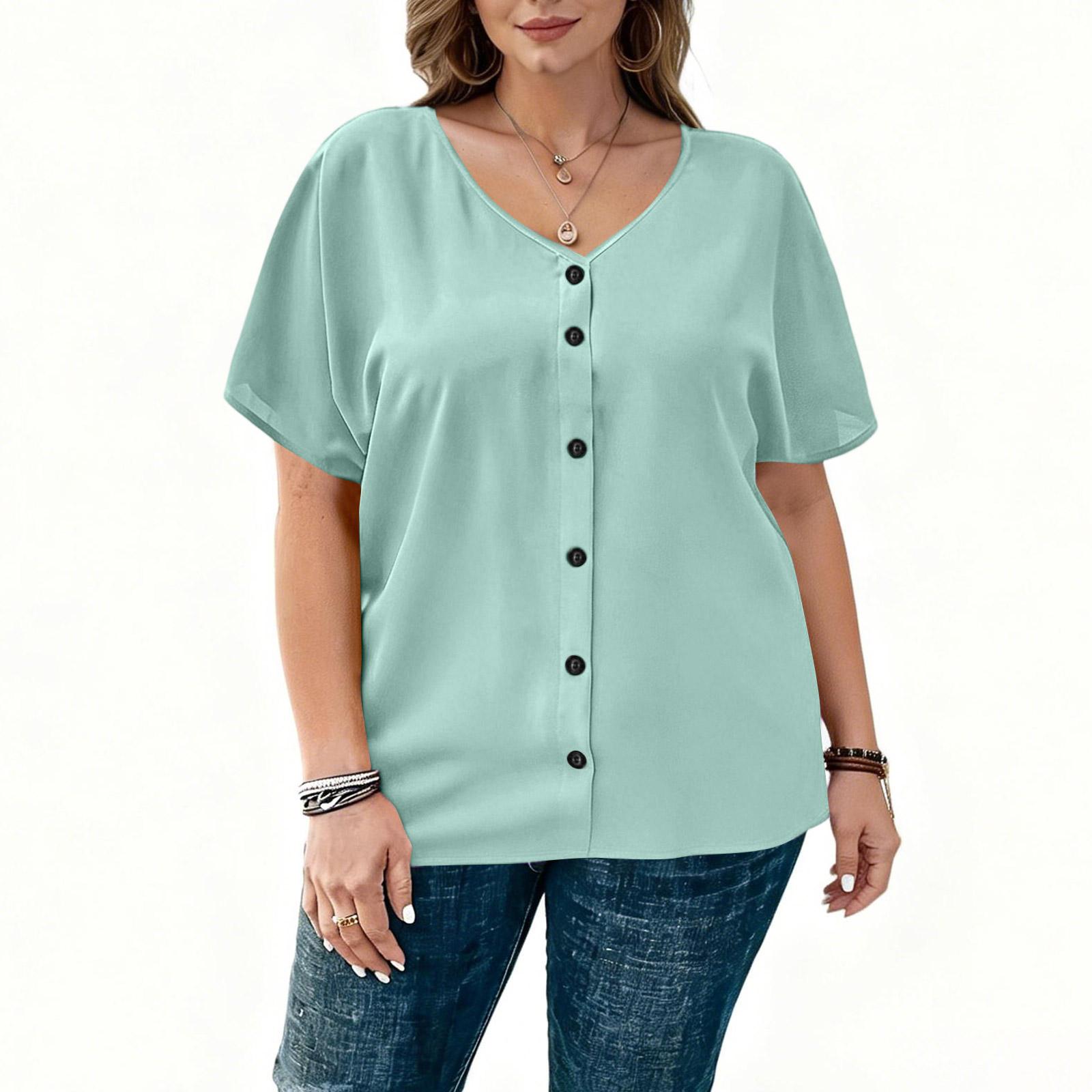 

Women s Fashionable Short Sleeve Elegant Commuting And Casual Top XL