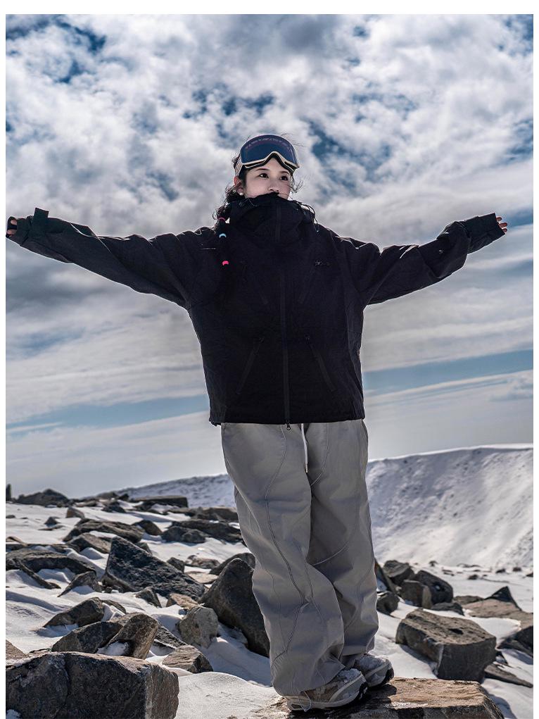 AK Waterproof Ski Suit Set: Plus Size Couple Style, Stand Collar, -30° Rated, E18