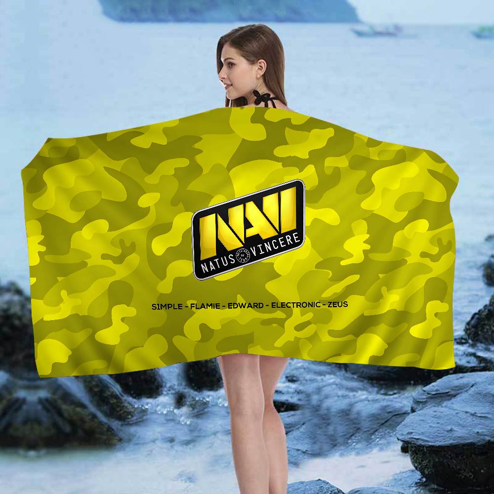 Navi Natus Vincere Anime Beach Swimming Towel Soft Absorbent Washcloth Children's Gifts for Kids Travel Camping Gym