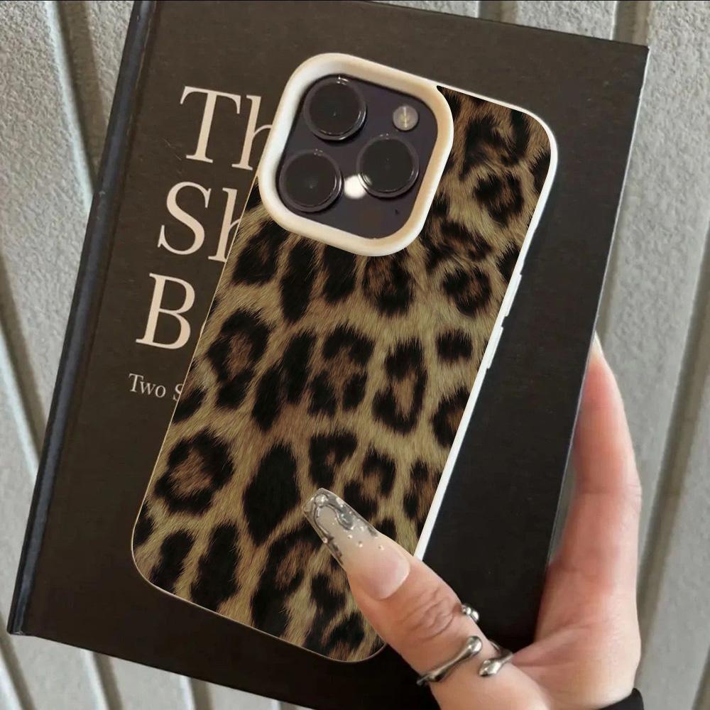 HOT Luxury NEW Leopard Pattern Lichee leather pattern Phone Case For iPhone 17 16e 16 15 14 13 12 Air Pro Max Plus X XR XSMax