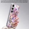 Floral Bloom Pattern 2D Phone Case for Samsung S26 S25 S24 S23 S22 S21 S20 A56 A36 A16 - Electroplated Glass Protective Cover