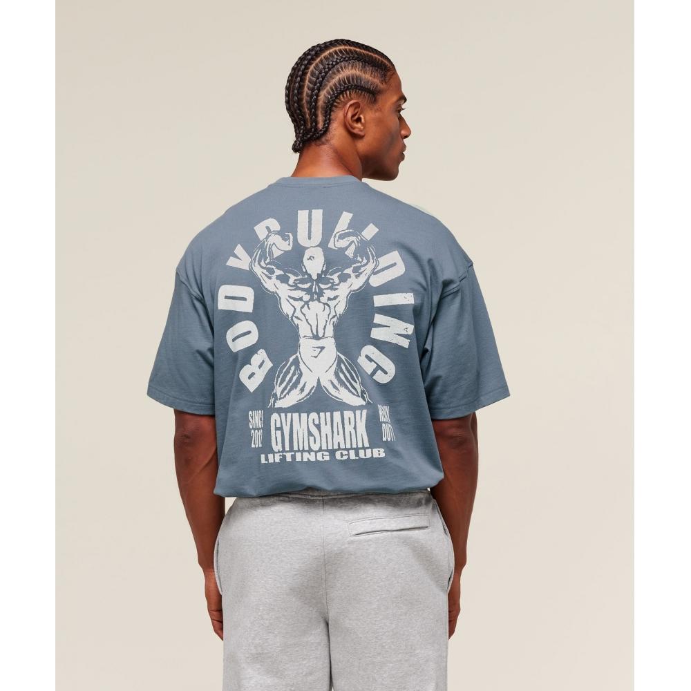 

Gymshark LifTing Club Flex T shirT Iron Blue A2b8m ucTm 3XL
