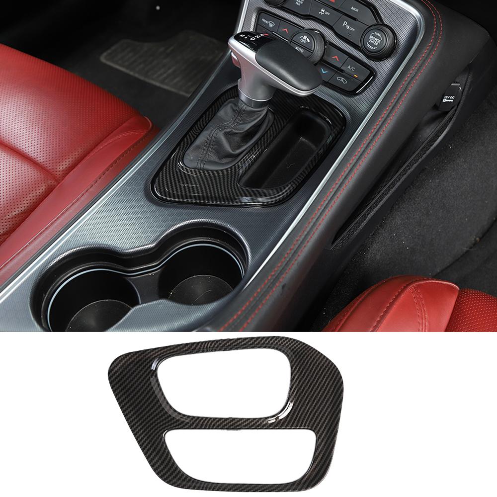 Car Center Console Gear Shift Panel Decoration Cover Stickers Trim for Dodge Challenger 2015-2025 Interior Mouldings Accessories