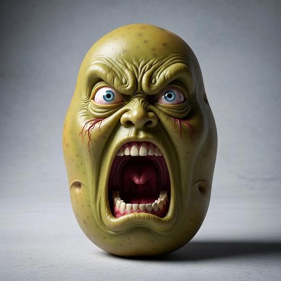 Screaming Vegetables Figurine Resin Emotional Veggies Ornament Evil Screaming Carrot