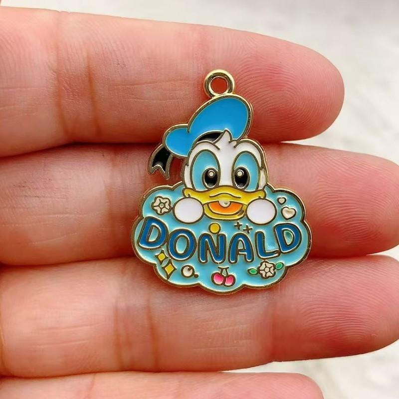 10pcs Cartoon Mickey Mouse Decorations Cute Alloy Pendant Anime Figures Children's DIY Creative Fashion Jewelry Accessories Gift